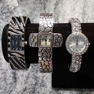 Cuff Watches ⌚ Set of 3 All ⌚ Need Batteries 🔋